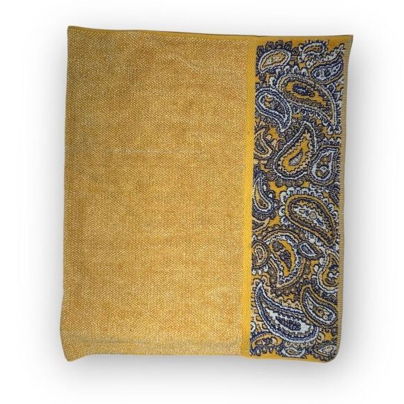 Vintage Fieldcrest Royal Velvet Bath Towel & Washcloth Set Paisley Holiday Gold - Picture 3 of 14
